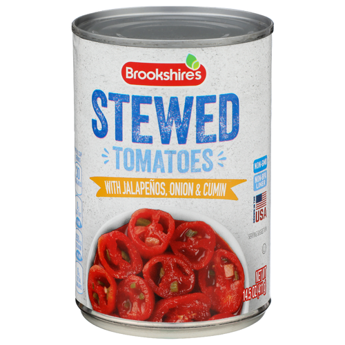 Brookshire's Stewed Tomatoes With Jalapeños, Onion & Cumin - 14.5 Ounce