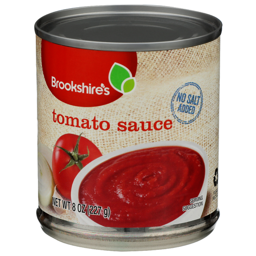 Brookshire's No Salt Added Tomato Sauce - 8 Ounce