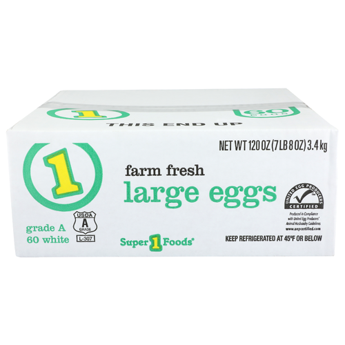 Super 1 Foods & Discount Pharmacy Large Eggs - 60 Count