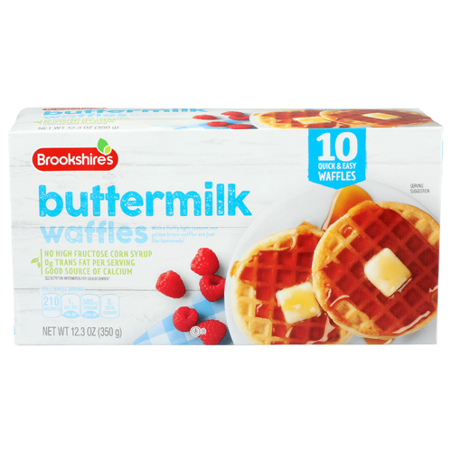 Brookshire's Buttermilk Waffles - 1.23 Ounce - 10 Count