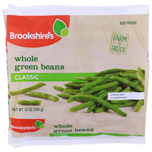 Brookshire's Classic Whole Green Beans - 12 Ounce