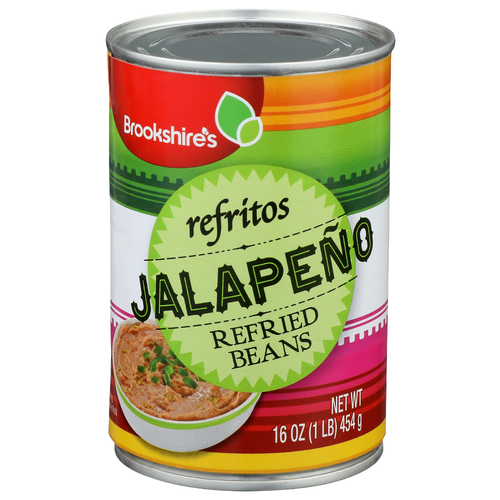 Brookshire's Jalapeno Refried Beans - 16 Ounce