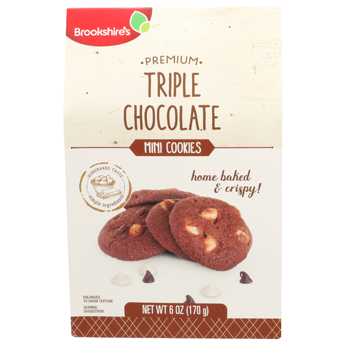 Brookshire's Triple Chocolate Mini Cookies - 6 Ounce