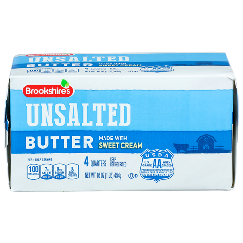 Brookshire's Unsalted Butter - 4 Ounce - 4 Count
