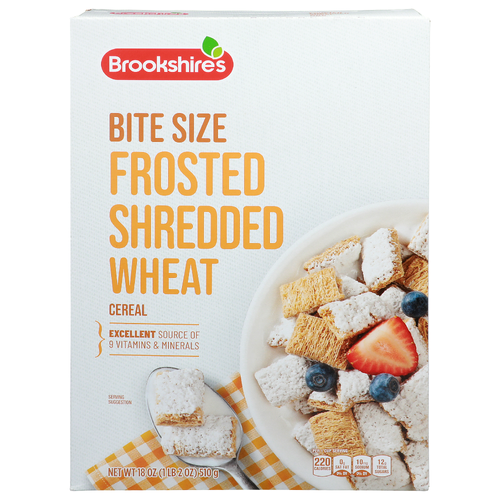 Brookshire's Bite Size Frosted Shredded Wheat - 18 Ounce