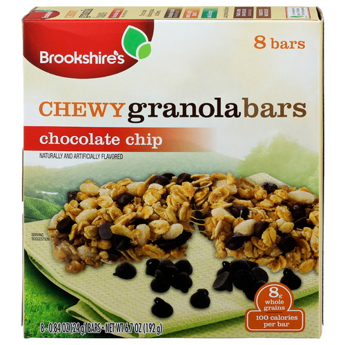 Brookshire's Chocolate Chip Chewy Granola Bars - 0.838 Ounce - 8 Count