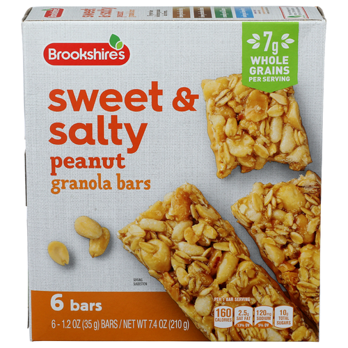 Brookshire's Peanut Sweet & Salty Granola Bars - 1.233 Ounce - 6 Count