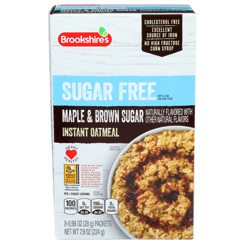 Brookshire's Maple & Brown Sugar Instant Oatmeal - 0.988 Ounce - 8 Count