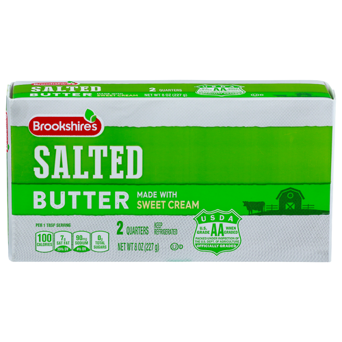 Brookshire's Salted Butter - 4 Ounce - 2 Count