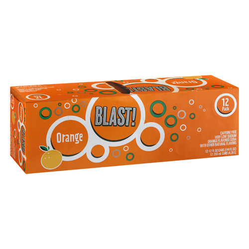 Brookshire's BLAST! Orange Soda - 12 Count