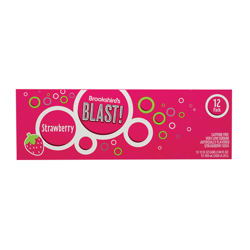 Brookshire's BLAST! Strawberry Soda - 12 Count