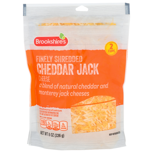 Brookshire's Cheese Finely Shredded Cheddar Jack - 8 Ounce