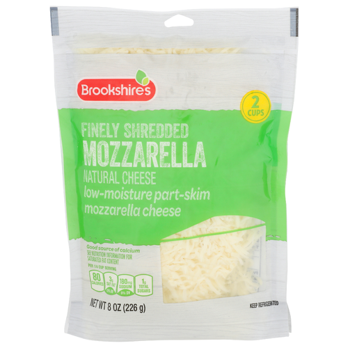 Brookshire's Natural Cheese Mozzarella Finely Shredded - 8 Ounce