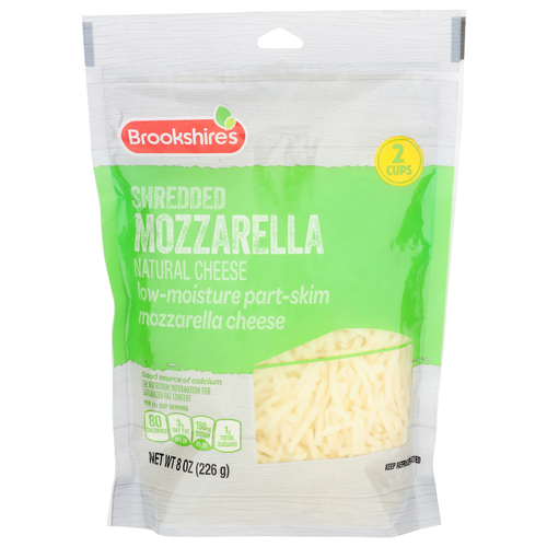 Brookshire's Natural Cheese Mozzarella Shredded - 8 Ounce