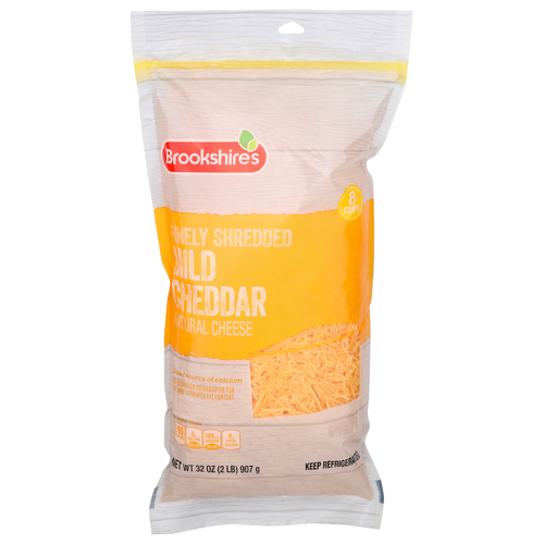 Brookshire's Natural Cheese Mild Cheddar Finely Shredded - 32 Ounce