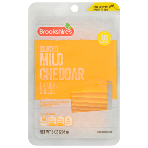 Brookshire's Sliced Mild Cheddar Cheese - 8 Ounce