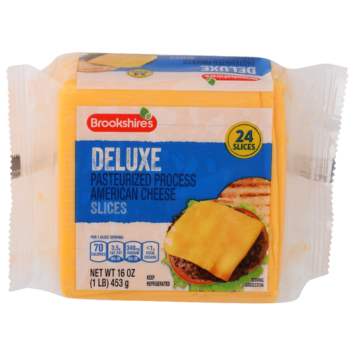 Brookshire's American Cheese Deluxe Slices - 0.667 Ounce - 24 Count