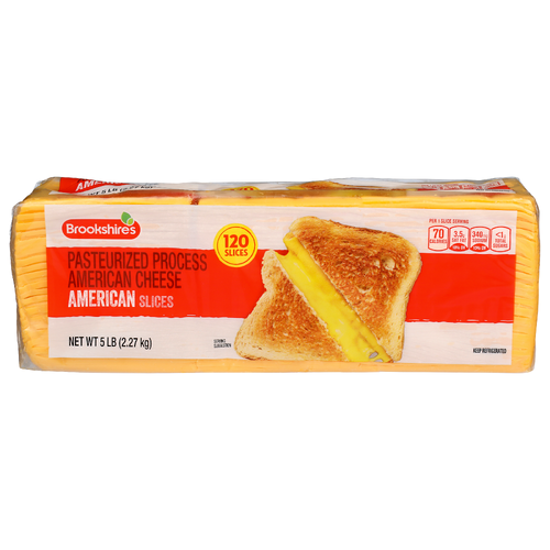 Brookshire's Cheese American Slices - 0.042 Pound - 120 Count