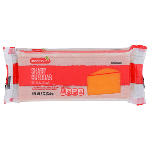 Brookshire's Natural Cheese Sharp Cheddar - 8 Ounce