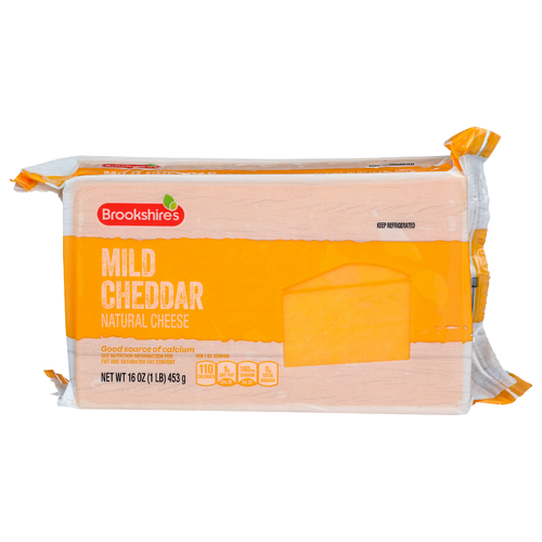 Brookshire's Natural Cheese Mild Cheddar - 16 Ounce