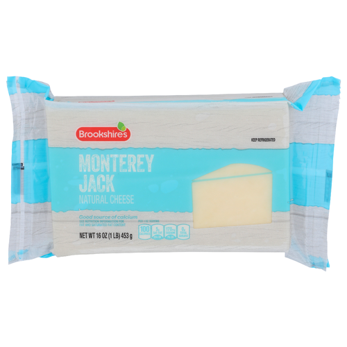 Brookshire's Natural Cheese Monterey Jack - 16 Ounce