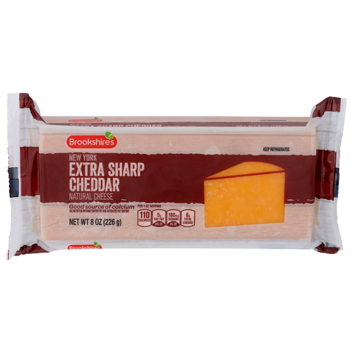 Brookshire's Natural Cheese Extra Sharp Cheddar - 8 Ounce