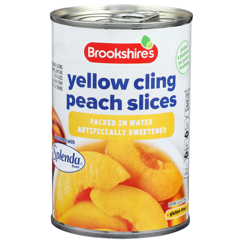 Brookshire's Yellow Peach Slices Cling Packed In Water - 14.5 Ounce