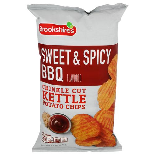 Brookshire's Sweet & Spicy BBQ Crinkle Cut Kettle Potato Chips - 8.5 Ounce