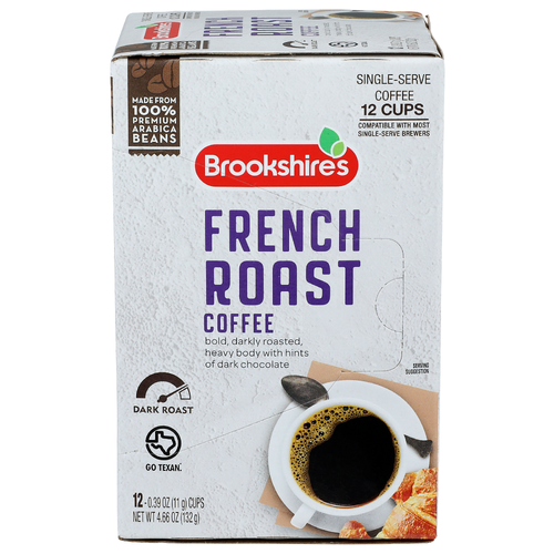 Brookshire's French Roast Dark Coffee - 0.388 Ounce - 12 Count