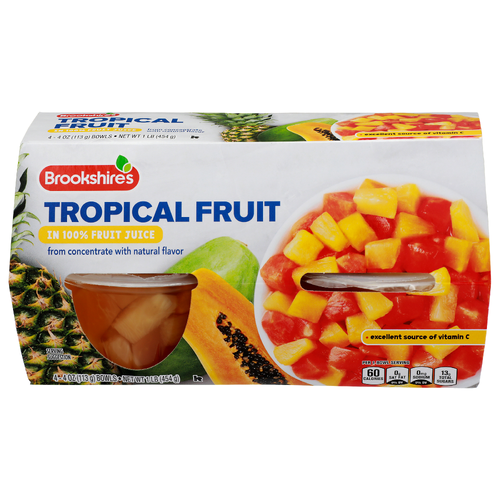 Brookshire's In 100% Fruit Juice From Concentrate With Natural Flavor Tropical - 0.25 Pound - 4 Count