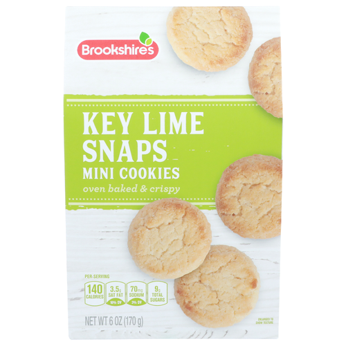 Brookshire's Key Lime Snaps Mini Cookies - 6 Ounce