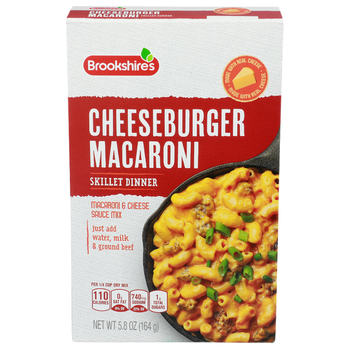 Brookshire's Cheeseburger Macaroni Macaroni & Cheese Sauce Mix Skillet Dinner & Cheese - 5.8 Ounce
