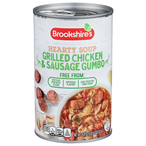 Brookshire's Grilled Chicken & Sausage Gumbo Hearty Soup - 18.8 Ounce