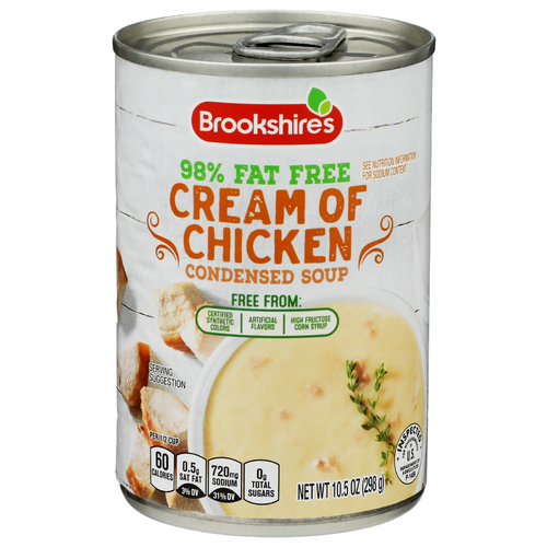 Brookshire's 98% Fat Free Condensed Soup Cream Of Chicken - 10.5 Ounce