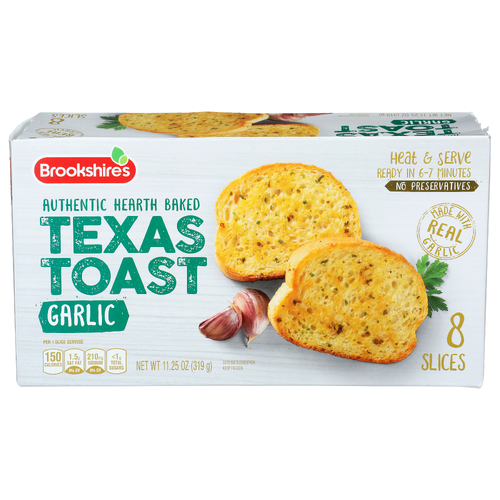 Brookshire's Garlic Authentic Hearth Baked Texas Toast - 1.406 Ounce - 8 Count