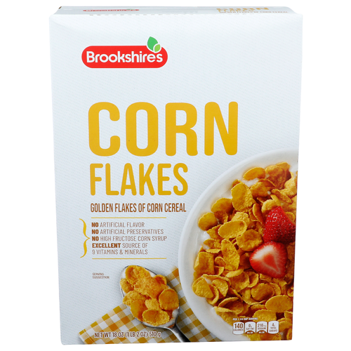 Brookshire's Corn Flakes Golden Of Cereal - 18 Ounce