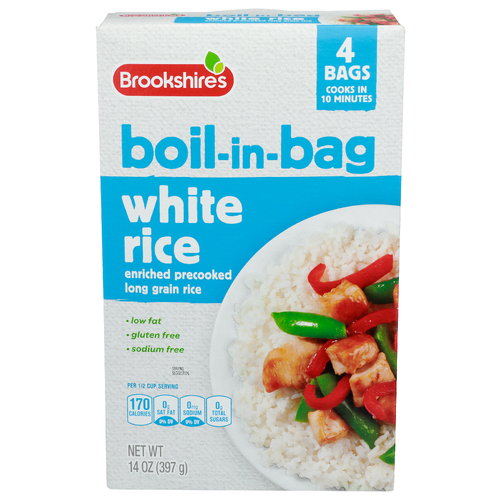 Brookshire's Long Grain White Rice - 3.5 Ounce - 4 Count