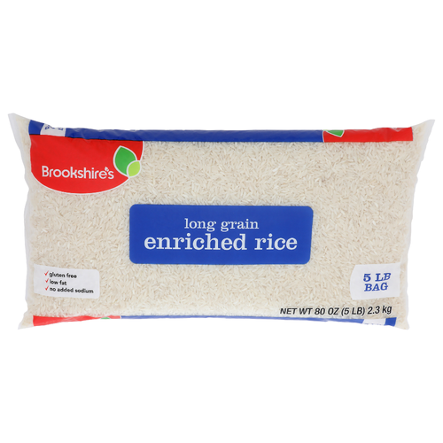 Brookshire's Long Grain Enriched Rice - 80 Ounce