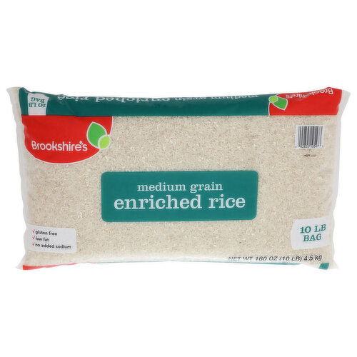 Brookshire's Medium Grain Enriched Rice - 160 Ounce