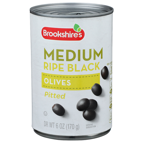 Brookshire's Medium Ripe Black Pitted Olives - 6 Ounce