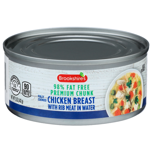 Brookshire's Premium Chunk With Rib Meat In Water Chicken Breast - 5 Ounce