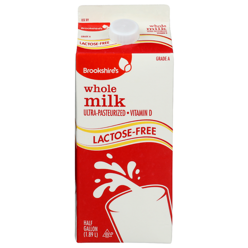 Brookshire's Lactose-Free Whole Milk - Half Gallon
