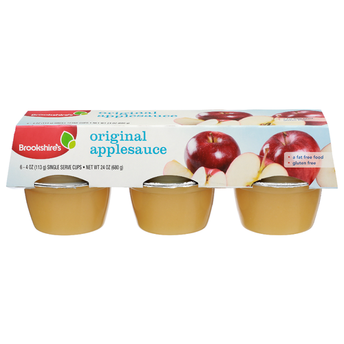 Brookshire's Original Applesauce - 4 Ounce - 6 Count