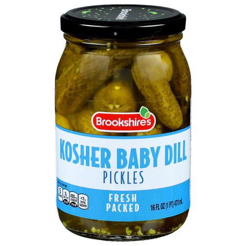 Brookshire's Fresh Packed Kosher Baby Dill Pickles - 16 Fluid Ounce