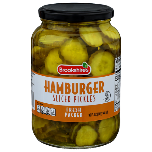 Brookshire's Hamburger Fresh Packed Sliced Pickles - 32 Fluid Ounce