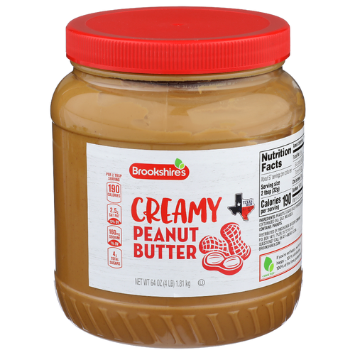Brookshire's Creamy Peanut Butter - 64 Ounce
