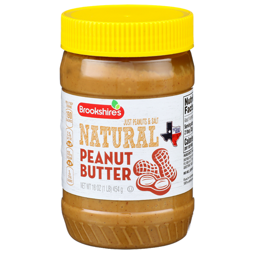Brookshire's Natural Peanut Butter - 16 Ounce