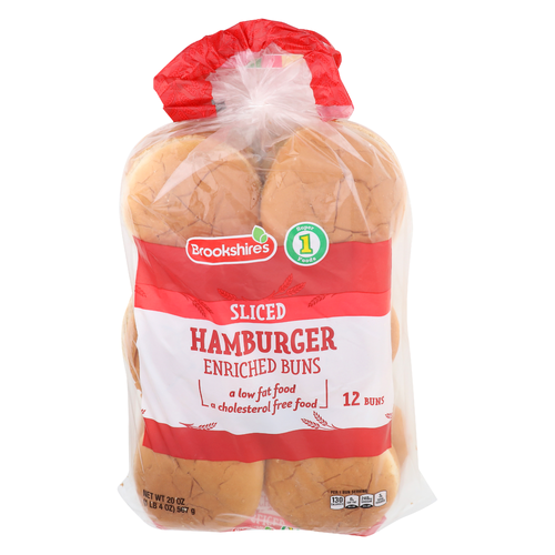 Brookshire's Sliced Hamburger Enriched Buns - 1.667 Ounce - 12 Count