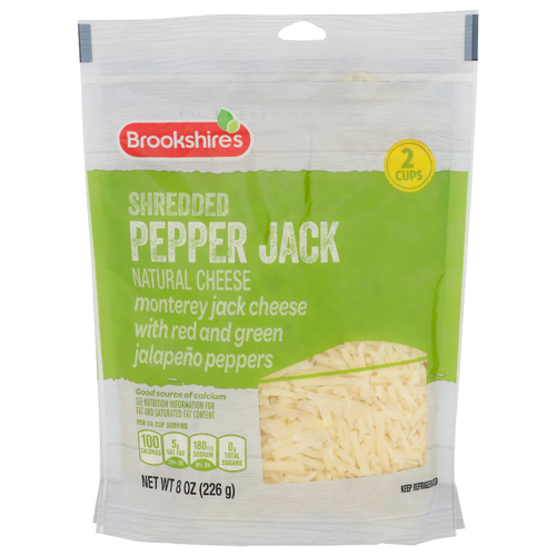 Brookshire's Shredded Pepper Jack Natural Cheese - 8 Ounce