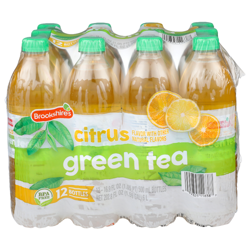 Brookshire's Citrus Green Tea - 16.9 Fluid Ounce - 12 Count